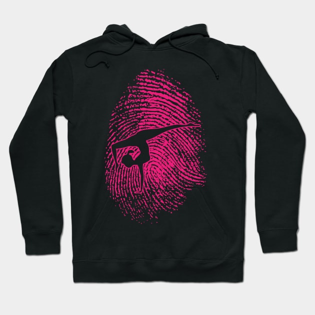 Gymnastics Fingerprint Aerobics Hoodie by Shirtbubble